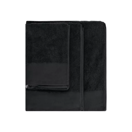 Uniszex törölköző Kariban KA101 Organic Bath Towel -Egy méret, Black