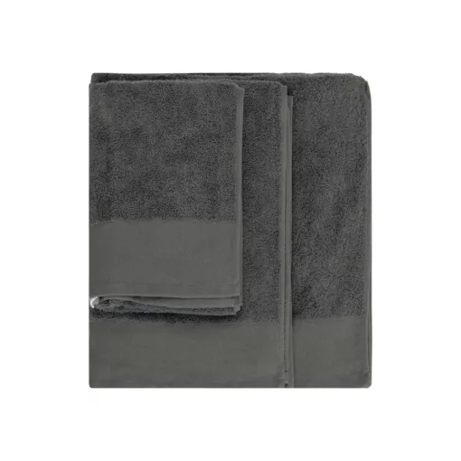 Uniszex törölköző Kariban KA101 Organic Bath Towel -Egy méret, Iron Grey