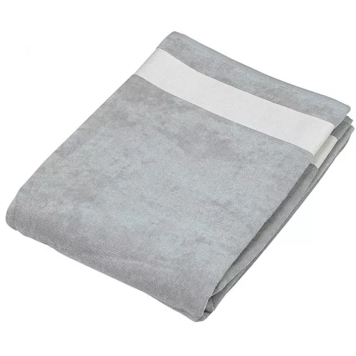 Uniszex törölköző Kariban KA118 Beach Towel -100X160, Light Grey/White