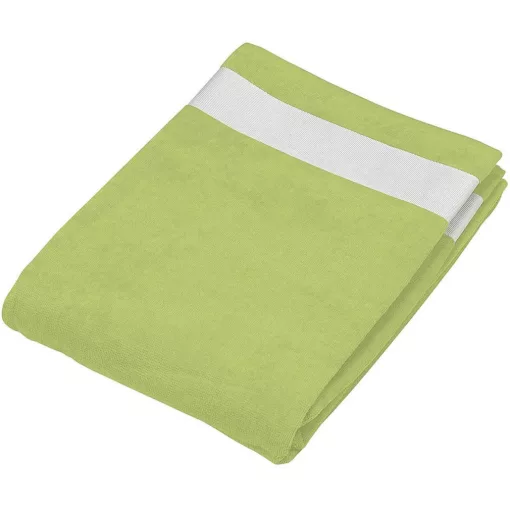 Uniszex törölköző Kariban KA118 Beach Towel -100X160, Lime/White