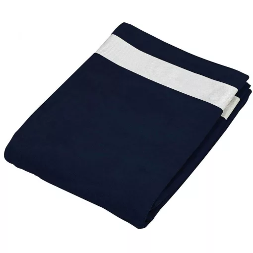 Uniszex törölköző Kariban KA118 Beach Towel -100X160, Navy/White
