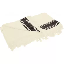 Uniszex törölköző Kariban KA128 Fouta Towel -Egy méret, Natural/Chocolate