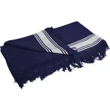 Uniszex törölköző Kariban KA128 Fouta Towel -Egy méret, Navy/White