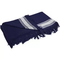   Uniszex törölköző Kariban KA128 Fouta Towel -Egy méret, Navy/White