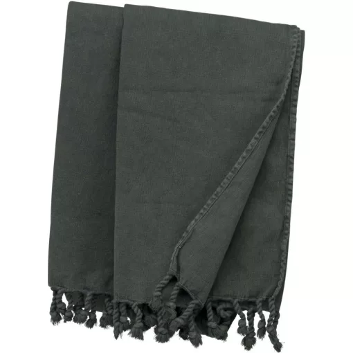 Uniszex törölköző Kariban KA133 vintage Fouta -Egy méret, Vintage Graphite