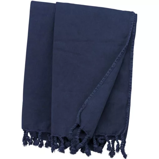 Uniszex törölköző Kariban KA133 vintage Fouta -Egy méret, Vintage Sapphire