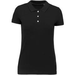 Női galléros póló Kariban KA2001 Ladies Supima Short Sleeve polo Shirt -XS, Black