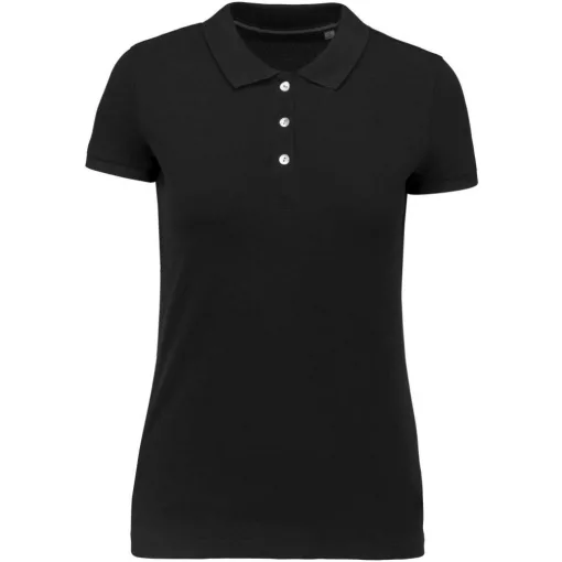 Női galléros póló Kariban KA2001 Ladies Supima Short Sleeve polo Shirt -XS, Black