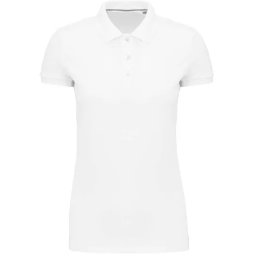 Női galléros póló Kariban KA2001 Ladies Supima Short Sleeve polo Shirt -XS, White