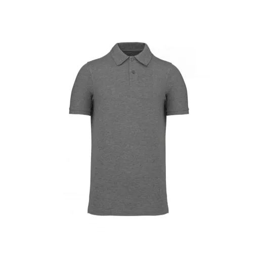 Férfi póló Kariban KA2025 Men S Organic 180 piqué polo Shirt -S, Grey Heather