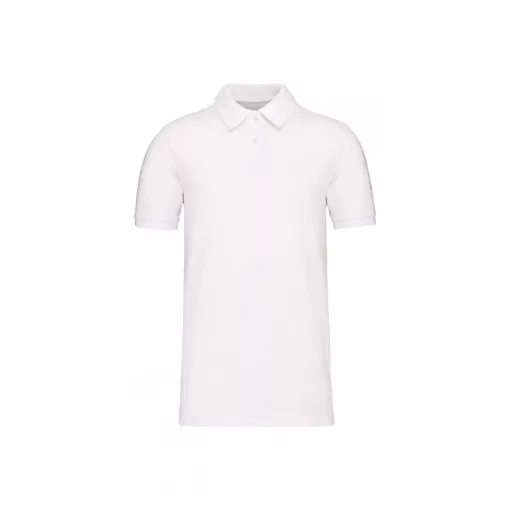 Férfi póló Kariban KA2025 Men S Organic 180 piqué polo Shirt -3XL, White