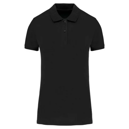 Női galléros póló Kariban KA2026 Ladies Organic 180 piqué polo Shirt -XS, Black