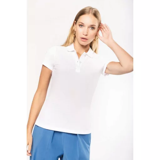 Női galléros póló Kariban KA2026 Ladies Organic 180 piqué polo Shirt -S, Grey Heather