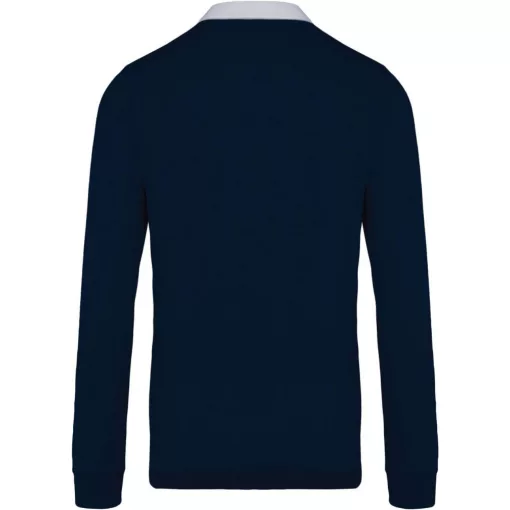 Férfi galléros póló Kariban KA213 Rugby polo Shirt -L, Navy/White