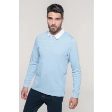 Férfi galléros póló Kariban KA213 Rugby polo Shirt -XL, Navy/White