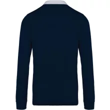 Férfi galléros póló Kariban KA213 Rugby polo Shirt -XL, Navy/White