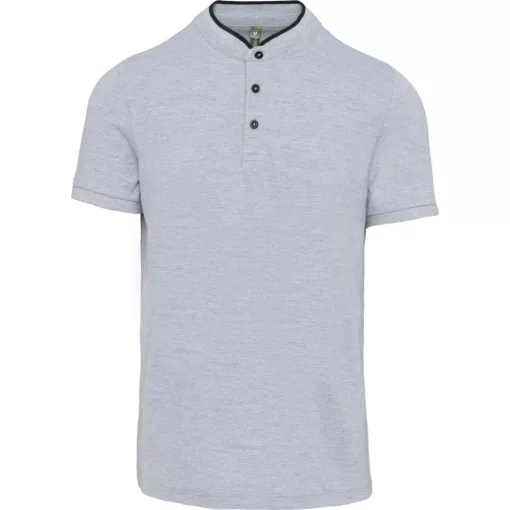 Férfi galléros póló Kariban KA223 Men S Short Sleeve polo Shirt With Mandarin Collar -