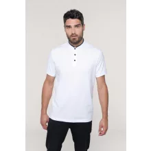 Férfi galléros póló Kariban KA223 Men S Short Sleeve polo Shirt With Mandarin Collar -