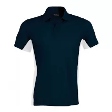 Férfi galléros póló Kariban KA232 Flag - Short-Sleeved Two-Tone polo Shirt -3XL, Navy/