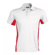 Férfi galléros póló Kariban KA232 Flag - Short-Sleeved Two-Tone polo Shirt -3XL, White