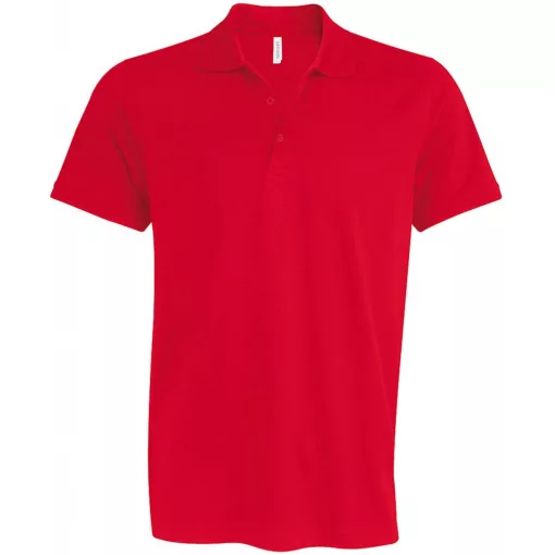 Férfi galléros póló Kariban KA239 Mike - Men S Short-Sleeved polo Shirt -3XL, Red