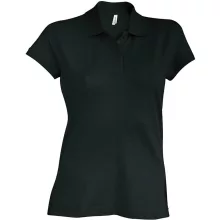 Női galléros póló Kariban KA240 Brooke - Ladies Short-Sleeved polo Shirt -2XL, Black
