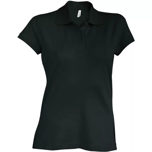 Női galléros póló Kariban KA240 Brooke - Ladies Short-Sleeved polo Shirt -L, Black