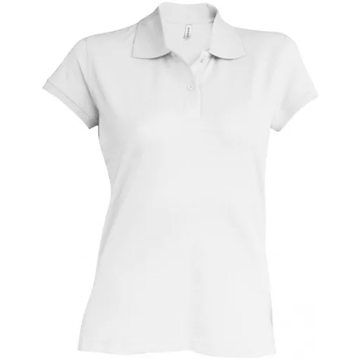 Női galléros póló Kariban KA240 Brooke - Ladies Short-Sleeved polo Shirt -L, White