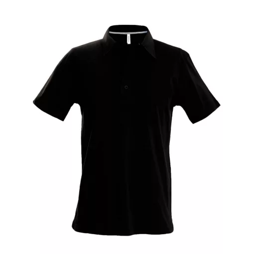 Férfi galléros póló Kariban KA241 Men S Short-Sleeved polo Shirt -3XL, Black