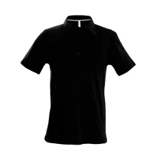 Férfi galléros póló Kariban KA241 Men S Short-Sleeved polo Shirt -L, Black