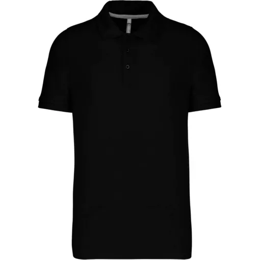 Férfi galléros póló Kariban KA241 Men S Short-Sleeved polo Shirt -M, Black