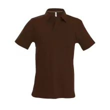 Férfi galléros póló Kariban KA241 Men S Short-Sleeved polo Shirt -3XL, Chocolate