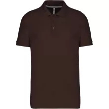 Férfi galléros póló Kariban KA241 Men S Short-Sleeved polo Shirt -3XL, Chocolate