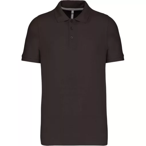 Férfi galléros póló Kariban KA241 Men S Short-Sleeved polo Shirt -M, Dark Grey