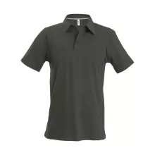 Férfi galléros póló Kariban KA241 Men S Short-Sleeved polo Shirt -3XL, Dark Khaki