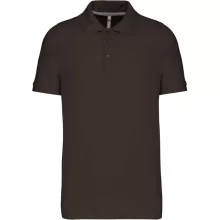 Férfi galléros póló Kariban KA241 Men S Short-Sleeved polo Shirt -3XL, Dark Khaki