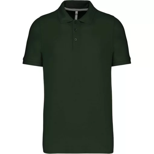 Férfi galléros póló Kariban KA241 Men S Short-Sleeved polo Shirt -M, Forest Green