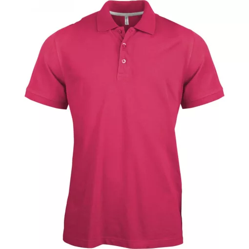 Férfi galléros póló Kariban KA241 Men S Short-Sleeved polo Shirt -3XL, Fuchsia