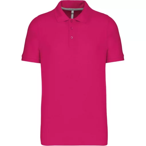Férfi galléros póló Kariban KA241 Men S Short-Sleeved polo Shirt -XL, Fuchsia