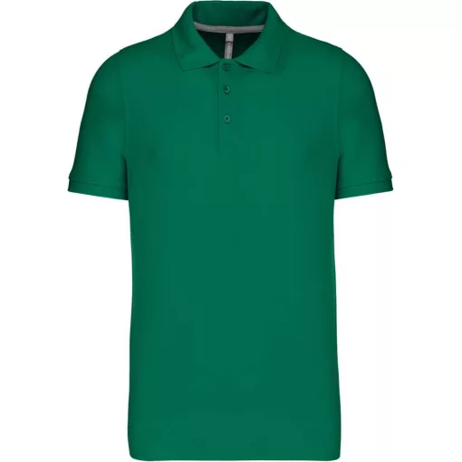 Férfi galléros póló Kariban KA241 Men S Short-Sleeved polo Shirt -L, Kelly Green