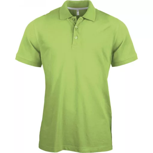 Férfi galléros póló Kariban KA241 Men S Short-Sleeved polo Shirt -XL, Lime