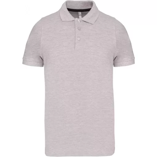 Férfi galléros póló Kariban KA241 Men S Short-Sleeved polo Shirt -2XL, Oxford Grey