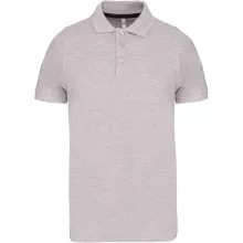 Férfi galléros póló Kariban KA241 Men S Short-Sleeved polo Shirt -3XL, Oxford Grey