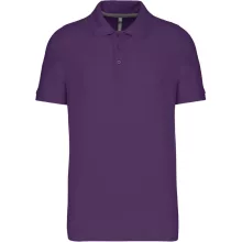 Férfi galléros póló Kariban KA241 Men S Short-Sleeved polo Shirt -4XL, Purple