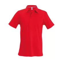 Férfi galléros póló Kariban KA241 Men S Short-Sleeved polo Shirt -3XL, Red