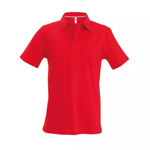Férfi galléros póló Kariban KA241 Men S Short-Sleeved polo Shirt -M, Red