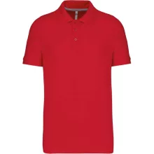 Férfi galléros póló Kariban KA241 Men S Short-Sleeved polo Shirt -M, Red
