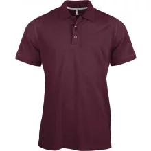 Férfi galléros póló Kariban KA241 Men S Short-Sleeved polo Shirt -3XL, Wine