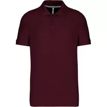 Férfi galléros póló Kariban KA241 Men S Short-Sleeved polo Shirt -4XL, Wine