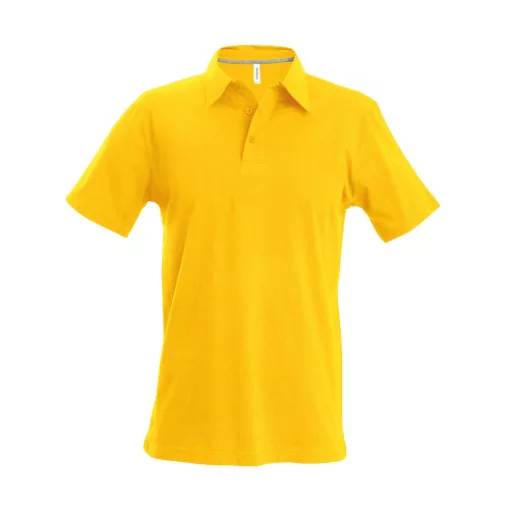 Férfi galléros póló Kariban KA241 Men S Short-Sleeved polo Shirt -L, Yellow